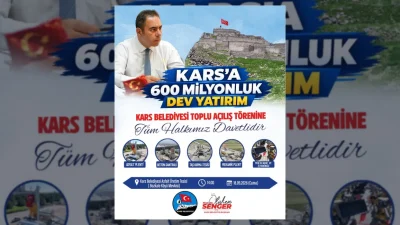 Kars Belediye Başkanı Ötüken Senger, vatandaşlara davette bulundu.